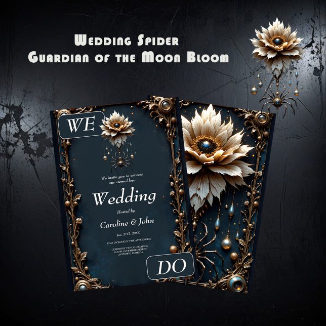 Convite Aranha de Casamento – Guardiã do Florescer da Lua. (Criador carregado)