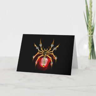 Convite Aranha steampunk em preto