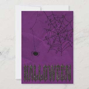 Convite Aranhas Assustadoras & Teias de Aranha Halloween