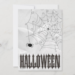 Convite Aranhas Assustadoras & Teias de Aranha Halloween