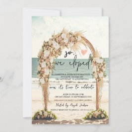 Convite Arbusto de Casamento na Praia Rosas Casamento Fuga