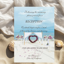Convite Arbusto Floral para Casamento na Praia Recepção