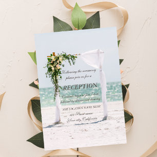 Convite Arbusto Floral para Recepção de Casamento na Praia