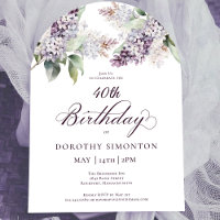 Arca aniversário de 40 anos Primavera Lilac Roxo