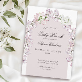 Convite Arca da flor da ervilha Doce brunch lavanda elegan