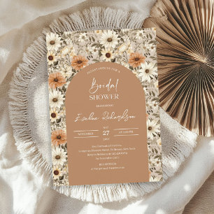Convite Arca de boho cor aquosa cores neutras flores silve