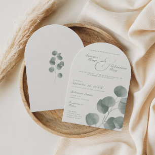 Convite Arca de Casamento Botânico de Ivory & Sage Caiu