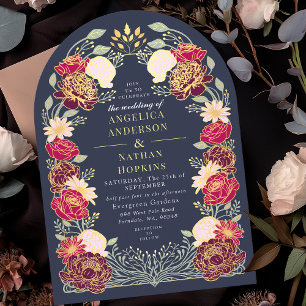 Convite Arca de Casamento Floral de Jardim Floral Encantad