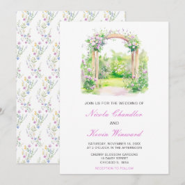 Convite Arca de Casamento Floral primavera