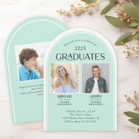 Arca de graduação dupla de 2 Formandos