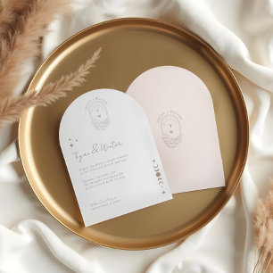 Convite Arca de Lua e Estrelas Celestial Mínima