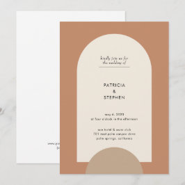 Convite Arca Geométrica Modern Boho Terracotta Casamento