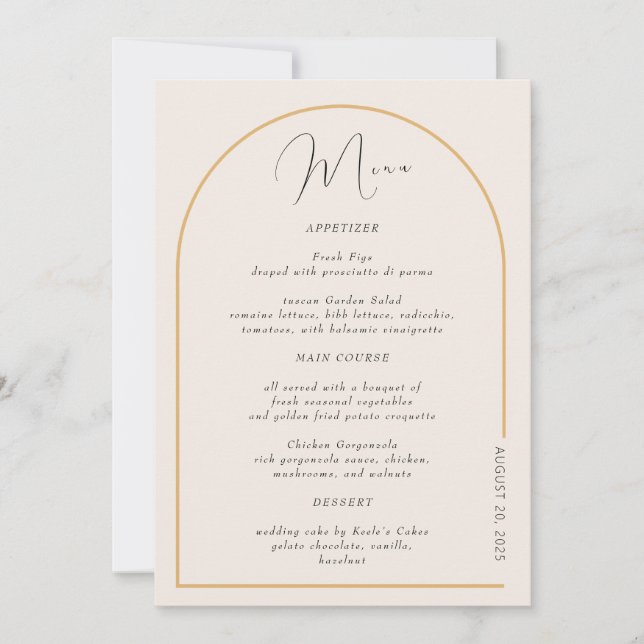 Convite Arca Moderna com Folha Real (Frente)