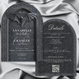 Convite Arca Negra Do Dia das Bruxas, Dois Casamento Lado