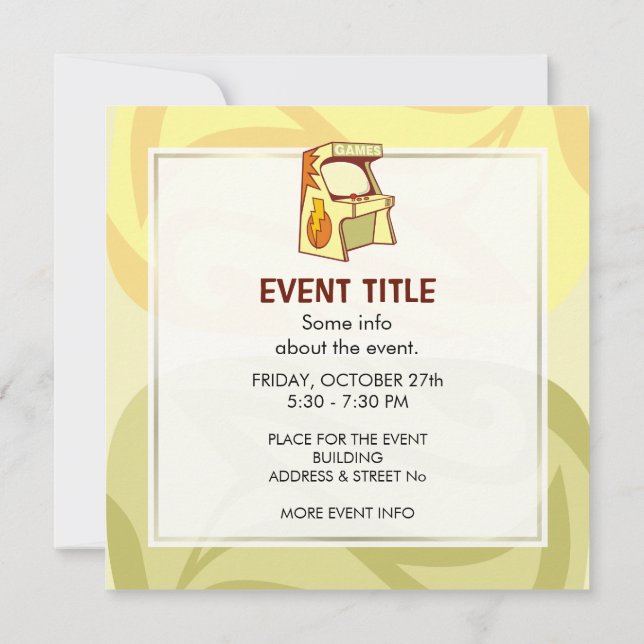 Convite Arcade Machine (Verso)