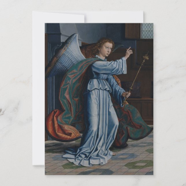 Convite Arcanjo Gabriel por Gerard David (Frente)