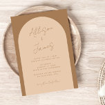 Convite Arch Boho Moderno Minimalista<br><div class="desc">Convite para Casamento de Arch Boho Minimalista Moderno</div>