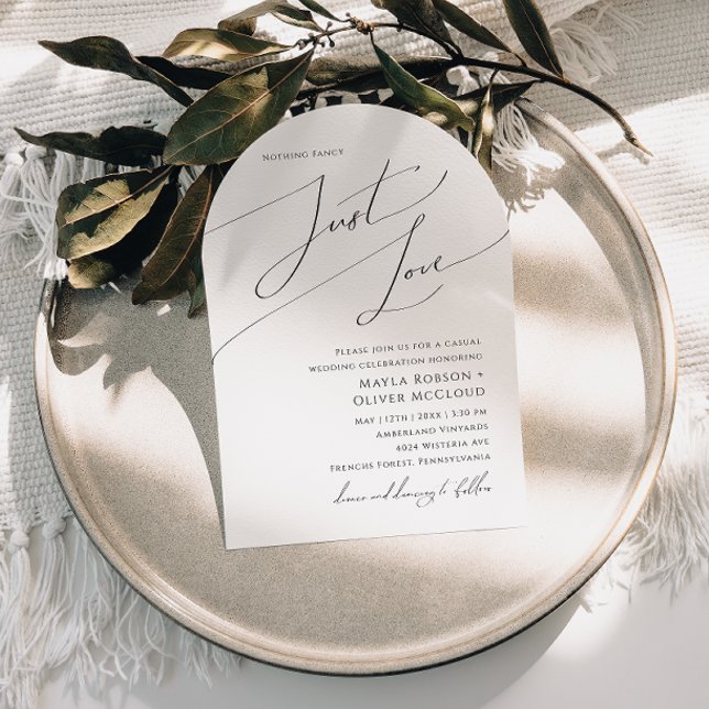 Convite Arch De Script Whimsical Adora Casamento (Criador carregado)