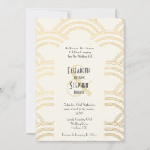 Arch Elegante Gatsby Art Deco 1920, Ivory & Dourad