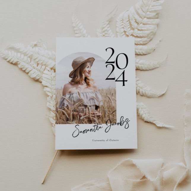 Convite Arch Festa de formatura de Fotos Moderna Minimalis (Criador carregado)