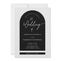 Arch Frame Moderno Script QR Código Black Casament