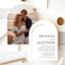 Arch Modern Black & White Minimalist Weding
