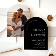 Arch Modern Black & White Minimalist Weding