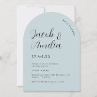 Arch Modern Dusty Festa de noivado Azul