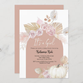 Convite Arch Modern Pumpkin é um Chá de fraldas