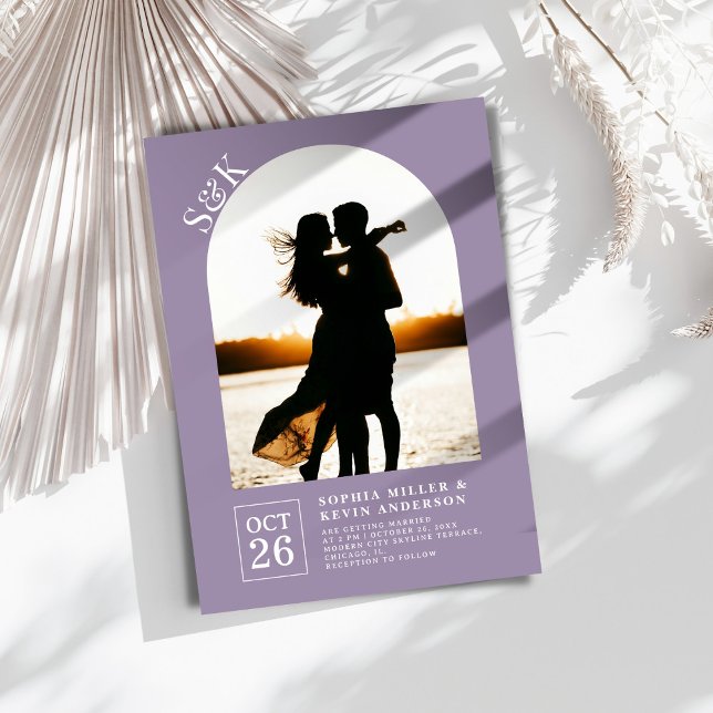 Convite Arch Moderno I Foto I Ametyst Smoke I Weding (Criador carregado)