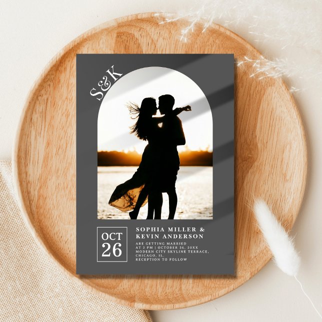 Convite Arch Moderno I Foto I Imperador I Casado (Criador carregado)