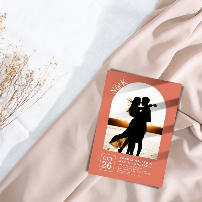 Convite Arch Moderno I Foto I Terracotta I Wedding (Criador carregado)