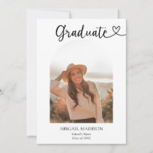 Arch Photo Script with Heart Graduation Party