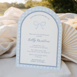 Convite Arch Simples Algo Chá de casamento Arco Azul