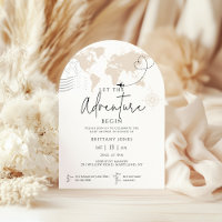 Arch World Map viagem aventura começa o chá de fra