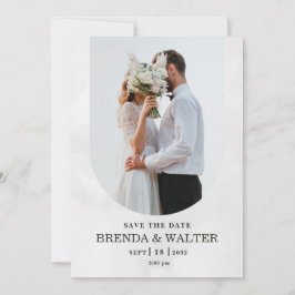 Convite Arched Boho Modern Minimalist Photo Wedding 