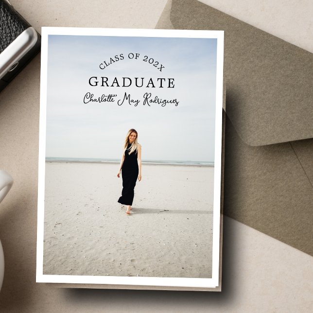 Convite Arched Class Graduate Photo Invitation (Criador carregado)