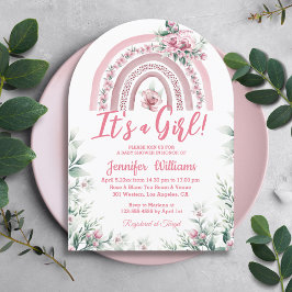 Convite arco arco arco-íris do arco-íris do chá de fraldas