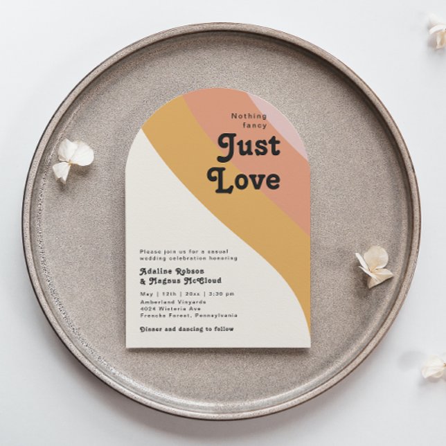 Convite Arco Arco-Íris Moderno de 70 só ama Arco Casado (Criador carregado)