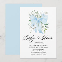 Convite Arco Azul, Chá de fraldas Floral Bloomo