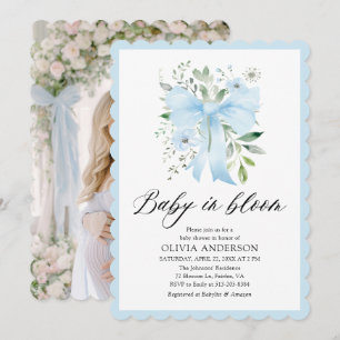 Convite Arco Azul, Chá de fraldas Floral Bloomo