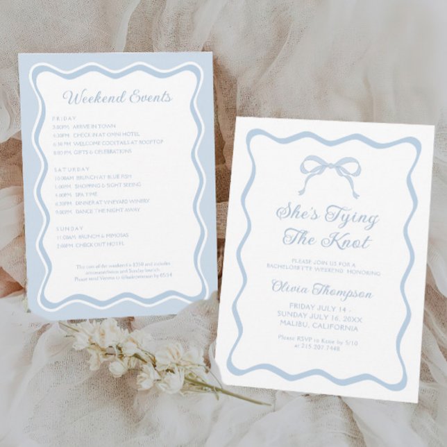 Convite Arco azul Ela é Festa de solteira de Casando (Criador carregado)