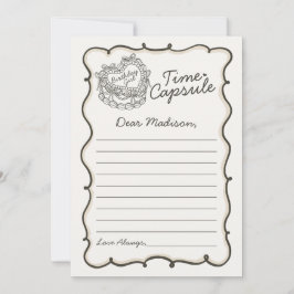 Convite Arco bege - Tempo de Bolo Retro Coração