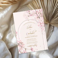Arco-boho aquoso cor-de-rosa-macia cereja flor dou