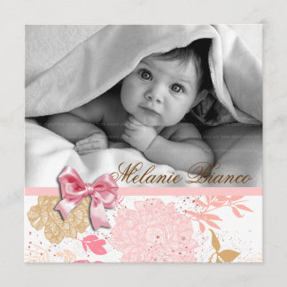 Convite Arco Branco Rosa de Festa de aniversário de Convit