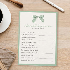 Convite Arco Classic Sage Como você conhece bem o jogo do