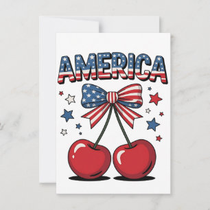 Convite Arco Coquete Americano Cereja Estética Bandeira EU