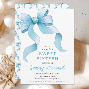 Convite Arco Coquete Azul Sweet Sixteen