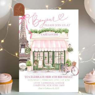 Convite Arco Coquete Café Parisiense Francês Aniversário