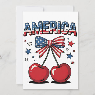 Convite Arco Coquette Americano Cereja Estética Bandeira E